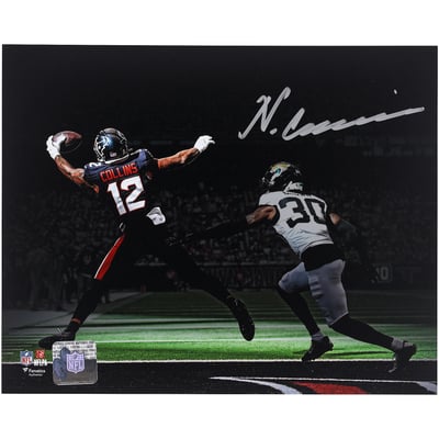 Nico Collins Houston Texans Autographed Fanatics Authentic 8" x 10" One Handed Catch Spotlight Photograph