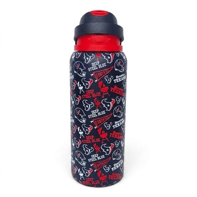 Houston Texans Pegasus 32oz. Game Day Pennant Stainless Steel ProPress Water Bottle