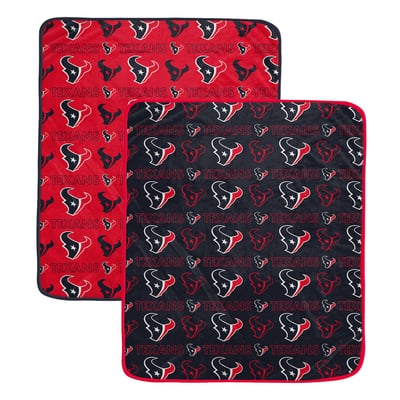 Houston Texans Pegasus Two-Piece Home & Away Logo Roll 60" x 70" Blanket Set