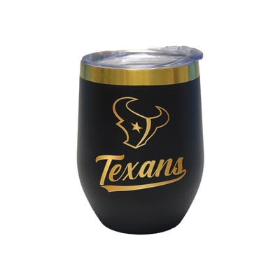 Houston Texans The Memory Company 12oz. Stainless Steel Gold Lettering Stemless Wine Tumbler