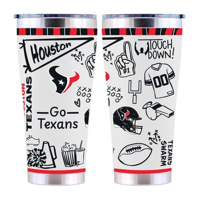 Houston Texans The Memory Company 30oz. Sketchpad Stainless Steel Tumbler
