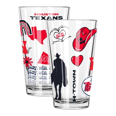 Houston Texans The Memory Company Two-Piece 16oz. Loco Pint Glass Set