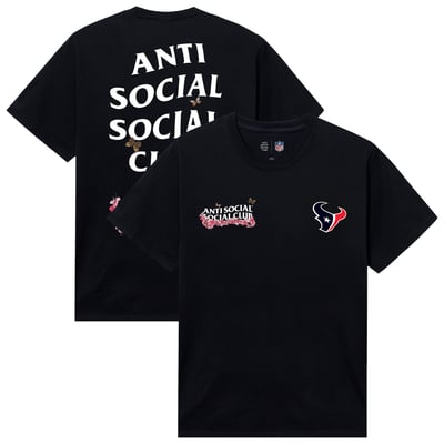 Houston Texans AntiSocialSocialClub x NFL Unisex Blossom T-Shirt - Black