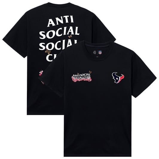 Houston Texans AntiSocialSocialClub x NFL Unisex Blossom T-Shirt - Black