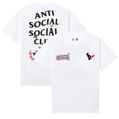 Houston Texans AntiSocialSocialClub x NFL Unisex Blossom T-Shirt - White