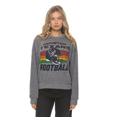 Houston Texans Aviator Nation Unisex Relaxed Tri-Blend Sweatshirt - Heather Gray