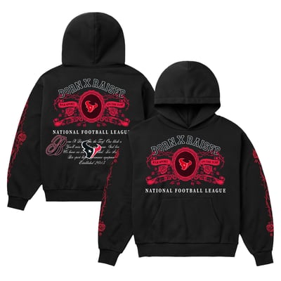 Houston Texans Born x Raised Unisex Crest Hoodie - Black