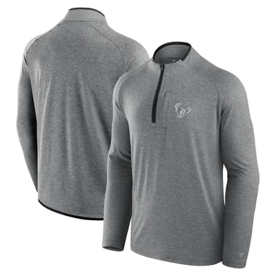 Houston Texans Fanatics Unisex Front Office Performance Primary Quarter-Zip Jacket - Charcoal