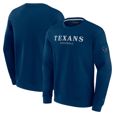 Houston Texans Fanatics Unisex Elements Unlimited Fleece Pullover Sweatshirt - Navy