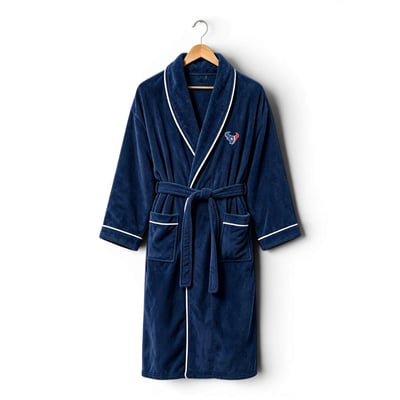 Houston Texans Pegasus Unisex Logo Patch Ultra Cozy Robe - Navy
