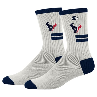  Houston Texans PRO Compression Unisex Premiere Cushioned Crew Socks - Cream