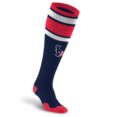 Houston Texans PRO Compression Unisex  Classic Stripe Over-the-Calf Compression Socks
