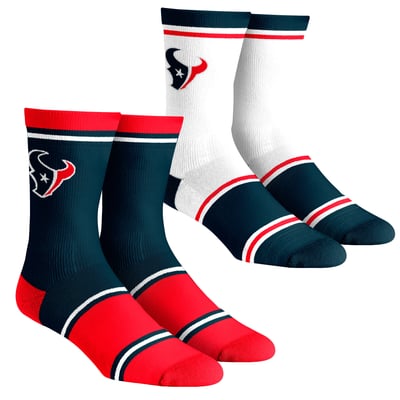 Houston Texans Rock Em Unisex Two-Pack Team Color Crew Socks - Navy
