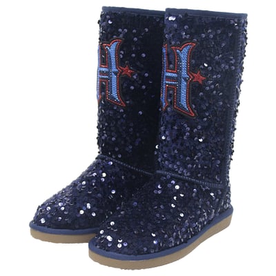  Houston Texans FABGATING by Cuce Women's Tall Sequin Boots - Navy