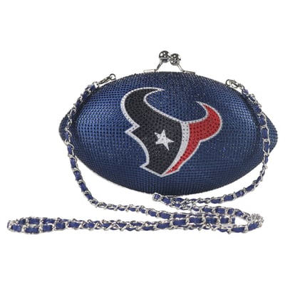  Houston Texans FABGATING by Cuce Women's Team Color Crystal Football Purse - Navy