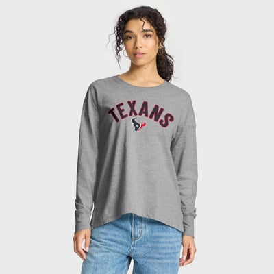 Houston Texans Fanatics Women's Hometown Legacy Long Sleeve T-Shirt - Heather Gray