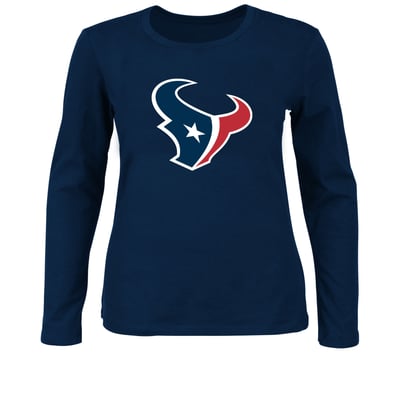 Houston Texans Fanatics Women's Plus Size Long Sleeve T-Shirt - Navy