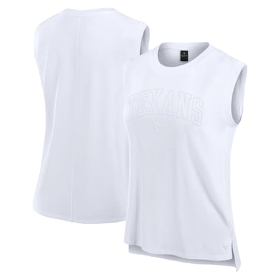 Houston Texans Fanatics Women's Studio Gym Tank Top - White