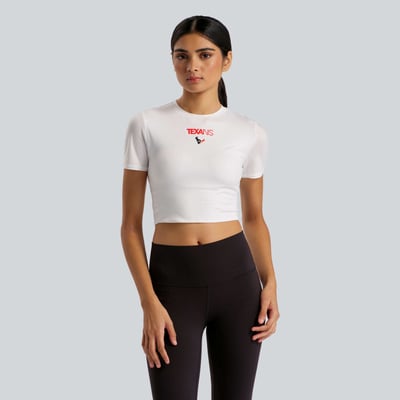  Houston Texans lululemon Women's Wundermost Ultra-Soft Nulu Cropped T-Shirt - White