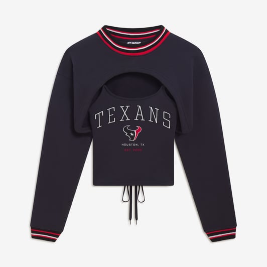  Houston Texans Off Season x NFL Women's Fleece Shrug Cami - Navy
