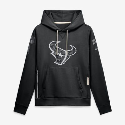  Houston Texans Nike Women's 2026 Salute to Service Sideline Dri-FIT Pullover Hoodie - Black