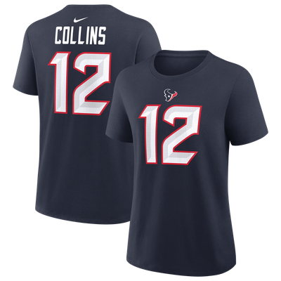 Nico Collins Houston Texans Nike Women's Name & Number T-Shirt - Navy