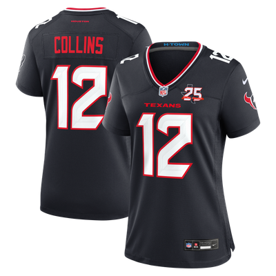 Nico Collins Houston Texans Nike Women's Team 25th Season Game Jersey - Navy
