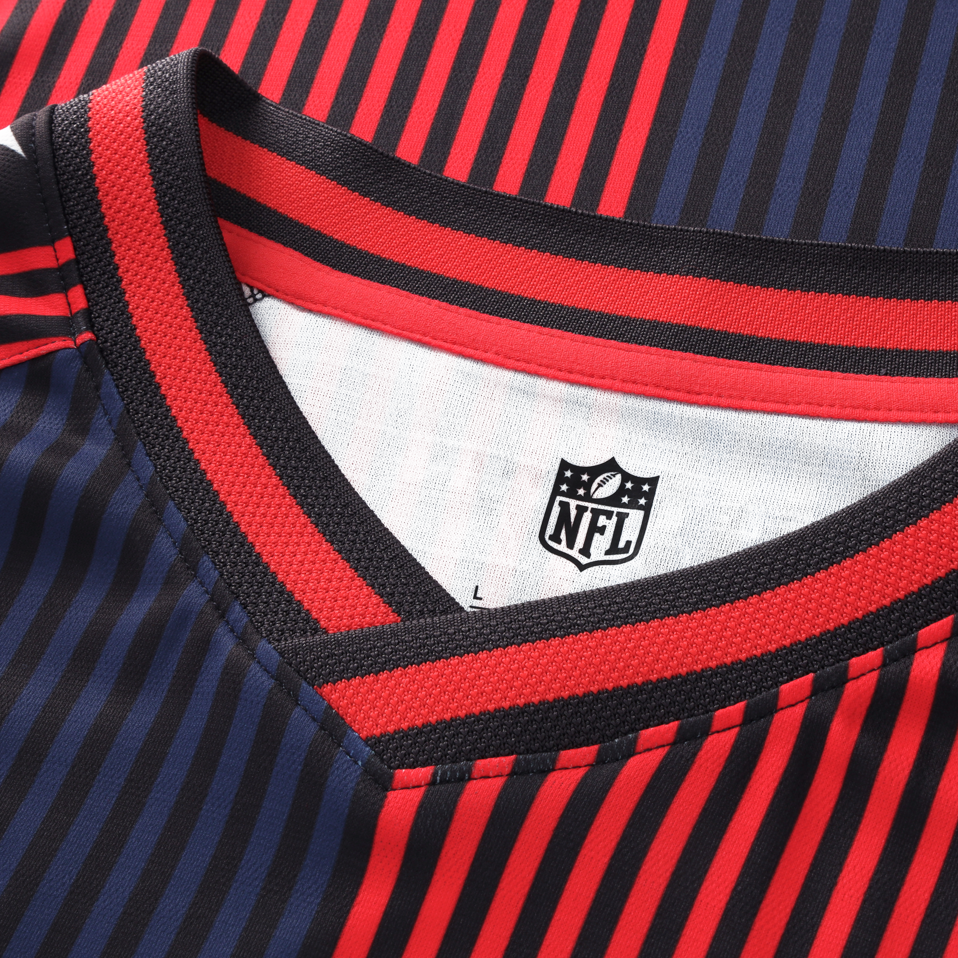 Houston Texans Youth Football x Football V Neck Fan Top Navy/Red