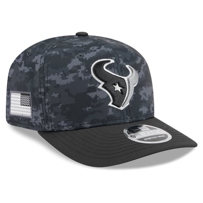 Houston Texans New Era Youth 2026 Salute To Service 9SEVENTY Adjustable Hat - Black