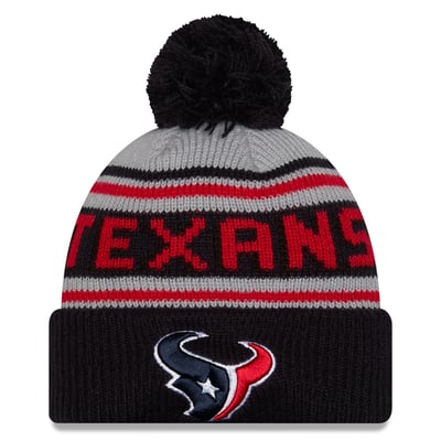 Houston Texans New Era Youth Main Cuffed Knit Hat with Pom - Navy