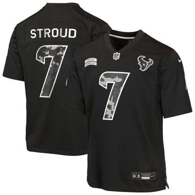 C.J. Stroud Houston Texans Nike Youth 2026 Salute to Service Game Jersey  - Black