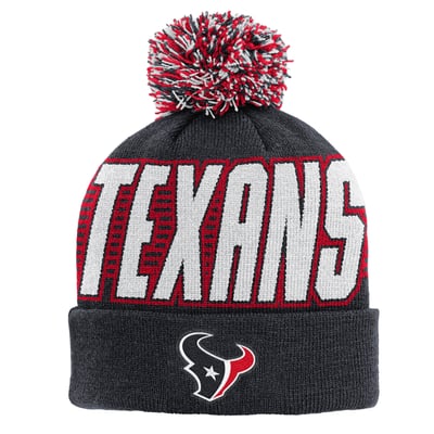 Houston Texans Outerstuff Youth Cuffed Knit Hat with Pom - Navy