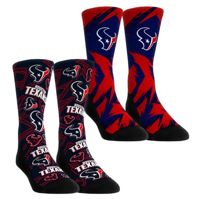  Houston Texans Rock Em Youth Game Day Two-Pack Crew Sock Set - Red