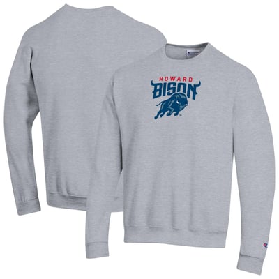 Howard Bison Champion Arch Powerblend Sweatshirt - Heather Gray