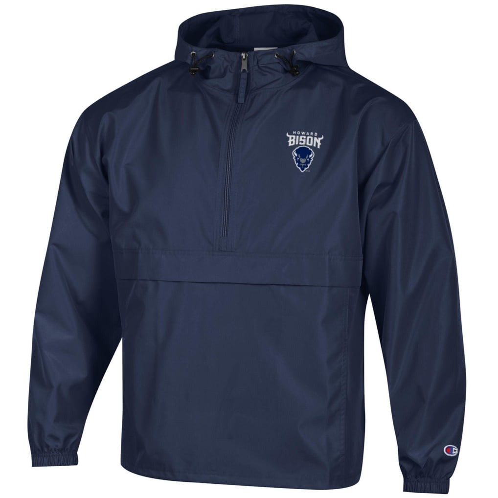 Howard Bison Champion Packable Half-Zip Hooded Jacket - Navy
