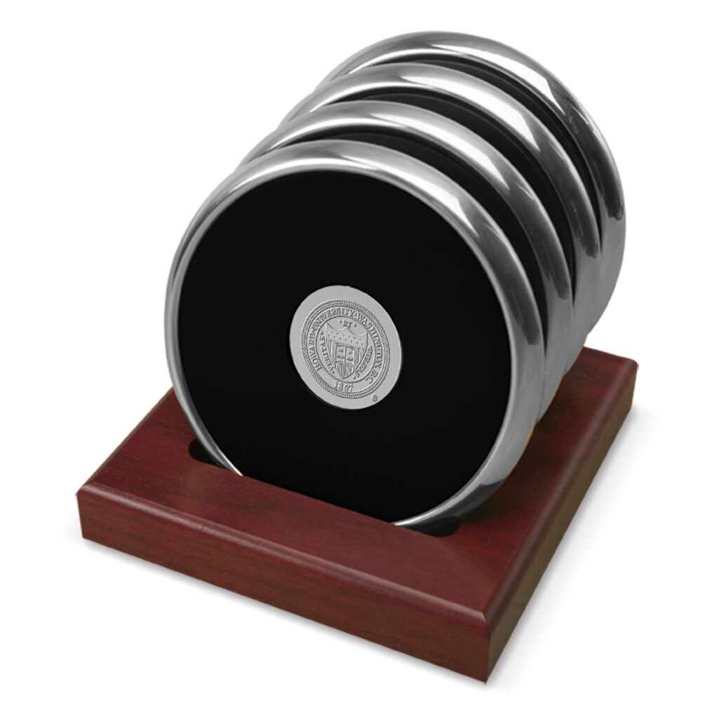 Howard Bison 4-Piece Coaster Set - Silver