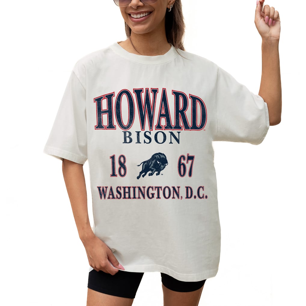 Howard Bison Gameday Couture Women's Unity Oversized T-Shirt - Cream