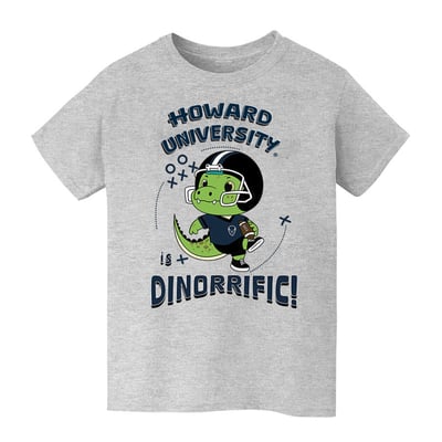 Howard Bison Vive La Fete Youth Dinorrific T-Shirt - Gray