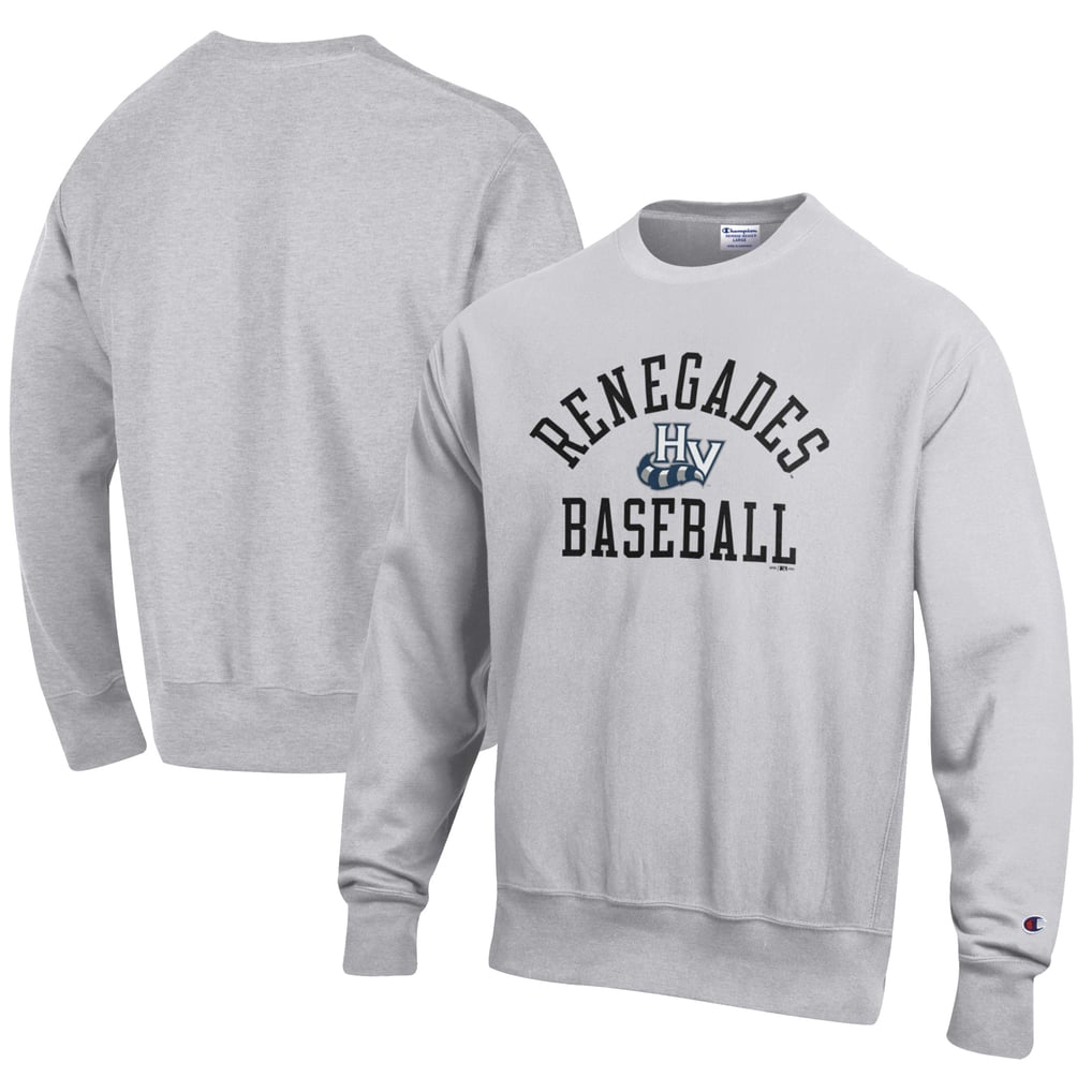 Hudson Valley Renegades Champion Baseball Reverse Weave Pullover Sweatshirt - Gray