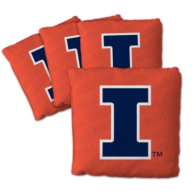 Illinois Fighting Illini Fanpoint Four-Piece Cornhole Bag Set