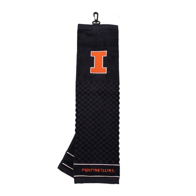 Illinois Fighting Illini 16" X 22" Tri-Fold Embroidered Scrubber Golf Towel