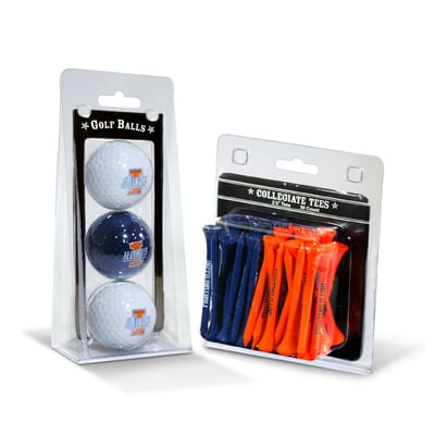 Illinois Fighting Illini 3-Golf Ball & 50-Golf Tee Set