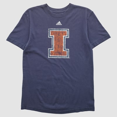 Illinois Fighting Illini Adidas 2010s T-shirt - Navy - S by Fanatics Real Vintage
