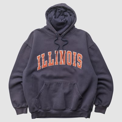 Illinois Fighting Illini AS Sports 2000s Hooded Pullover Sweatshirt - Navy - S by Fanatics Real Vintage