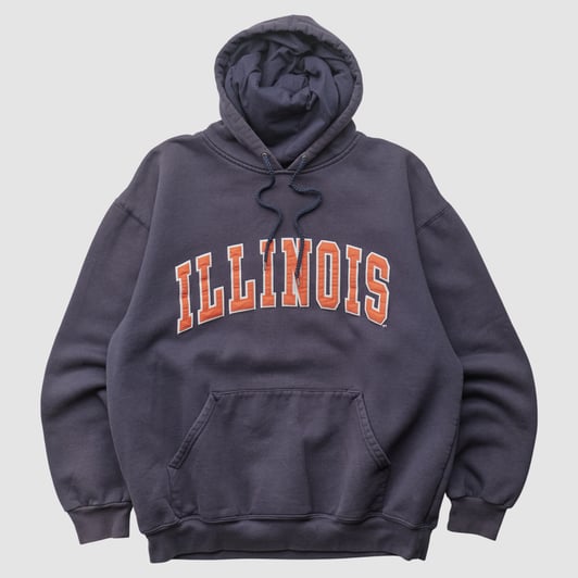 Illinois Fighting Illini AS Sports 2000s Hooded Pullover Sweatshirt - Navy - S by Fanatics Real Vintage