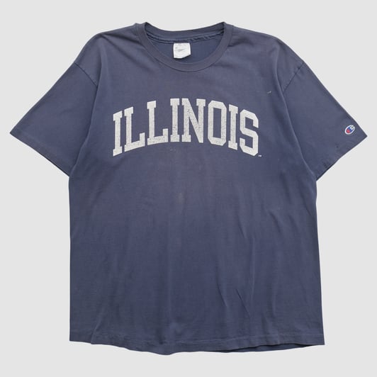 Illinois Fighting Illini Champion 90s T-shirt - Navy - 2XL by Fanatics Real Vintage