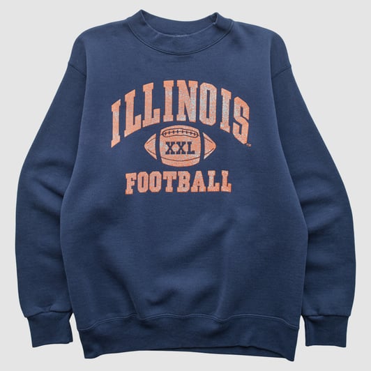 Illinois Fighting Illini Galt Sand 90s Pullover Sweatshirt - Navy - M by Fanatics Real Vintage