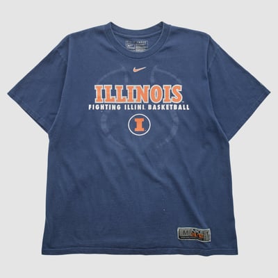 Illinois Fighting Illini Nike 2000s T-shirt - Navy - M by Fanatics Real Vintage