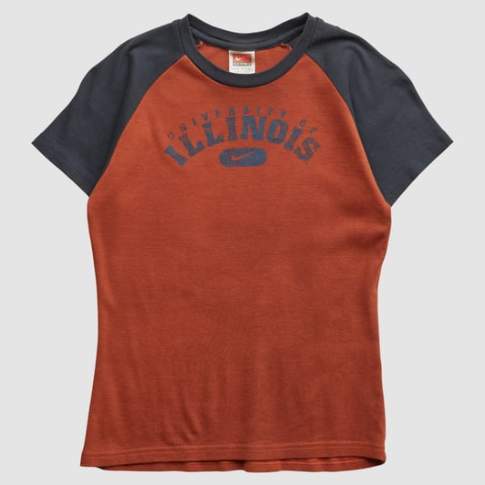 Illinois Fighting Illini Nike 2000s T-shirt - Orange - M by Fanatics Real Vintage