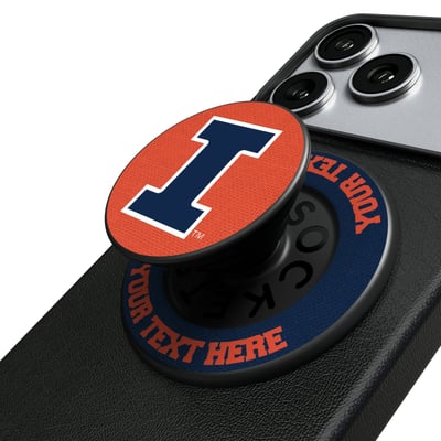 Illinois Fighting Illini Keyscaper Personalized PopSockets Magnetic Phone Grip & Stand